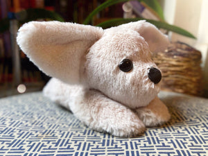 ‘FALCOR’ THE SQUISHY SNOW FOX - Handmade Luxury Weighted Plush Fox Doll