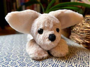 ‘FALCOR’ THE SQUISHY SNOW FOX - Handmade Luxury Weighted Plush Fox Doll