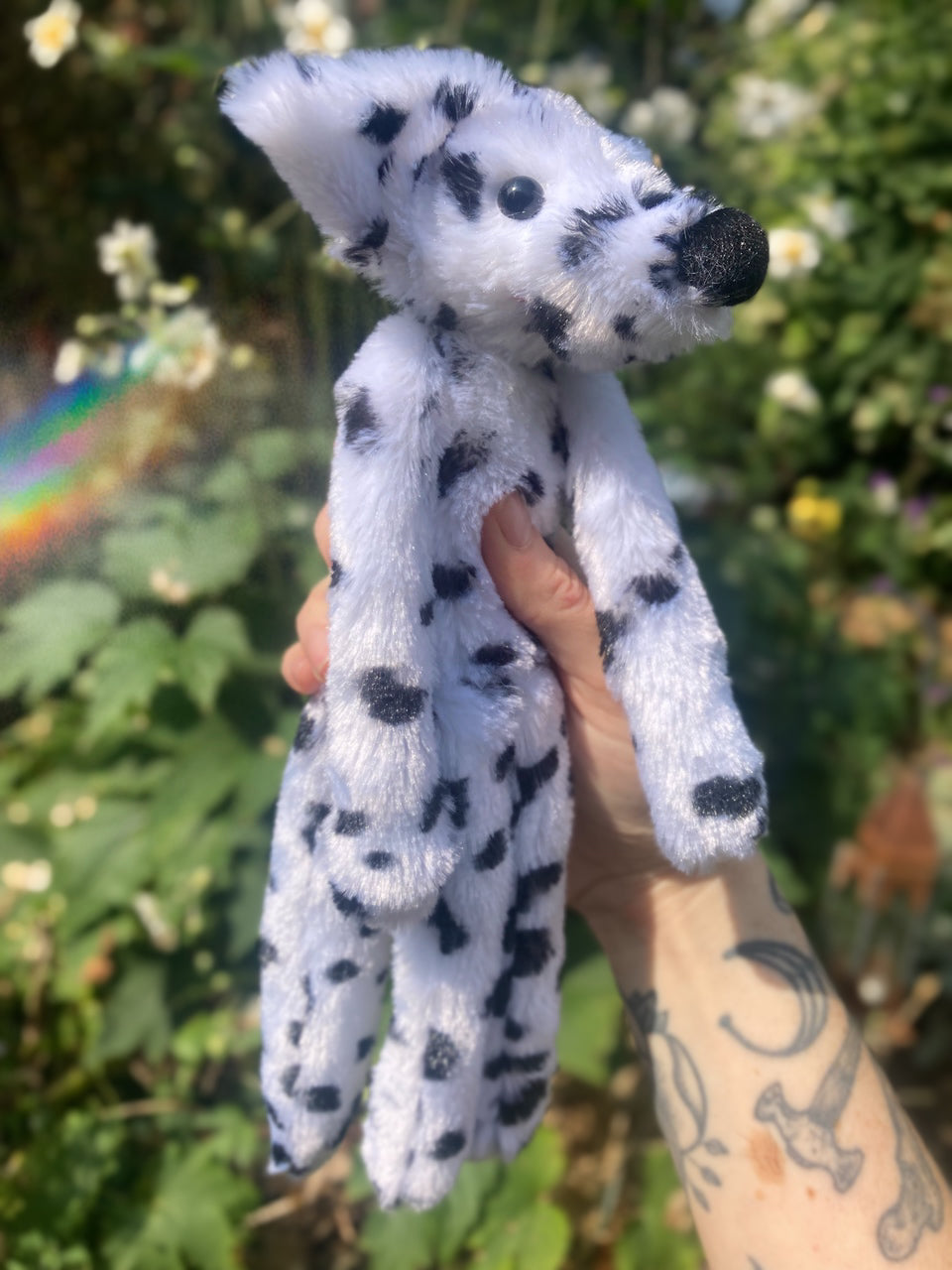 ‘PONGO’ SPOTTY FOX (A) - Handmade Luxury Weighted Plush Fluffy Fox Doll