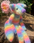 RAINBOW SHERBET FLUFFY FOX - Handmade Weighted Plush Fox Doll