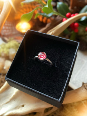 CANDY SWIRL Handmade Sterling Silver Ring - Size R 1/2 | US Size 9