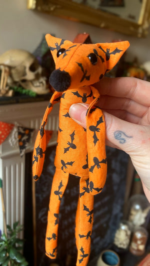 BAT FOX CUB II - Handmade Weighted Cotton Fox Doll