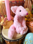 FLUFFY FOX CUB - Handmade Weighted Pink Plush Fox Doll