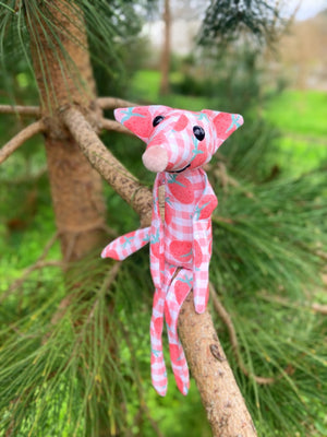 STRAWBERRY FIELDS FOX CUB - Handmade Weighted Cotton Fox Doll