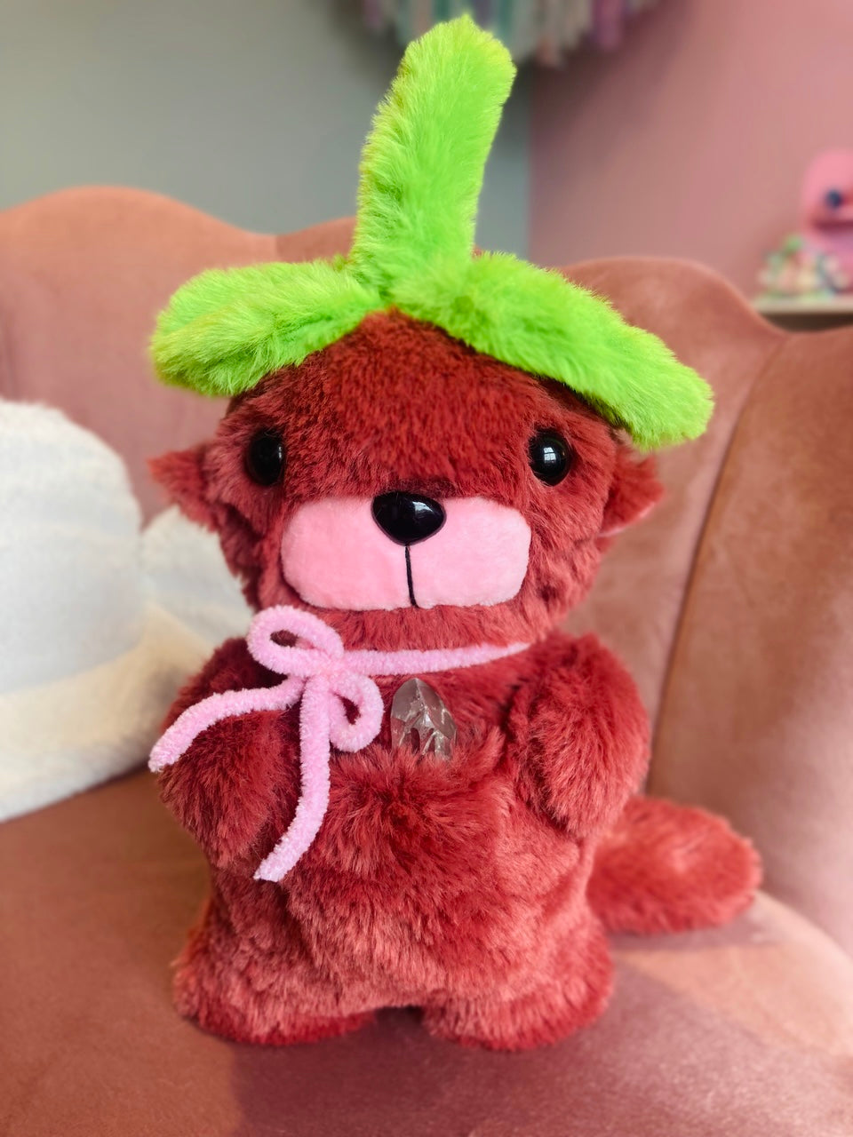 CHERRY OTTER (Glow in the Dark) - Handmade Luxury Weighted Plush Doll
