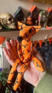 BAT FOX CUB II - Handmade Weighted Cotton Fox Doll