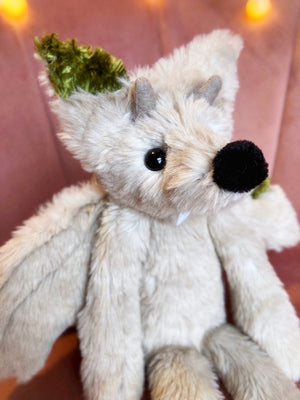 GARGOYLE FOX - Handmade Luxury Weighted Plush Fluffy Fox Doll