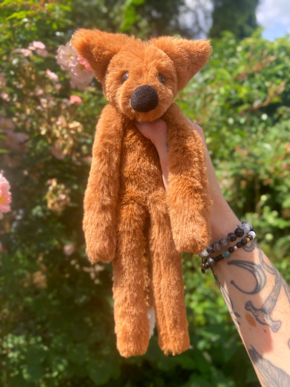 ‘COPPER’ (B) - Handmade Luxury Weighted Plush Fluffy Fox Doll