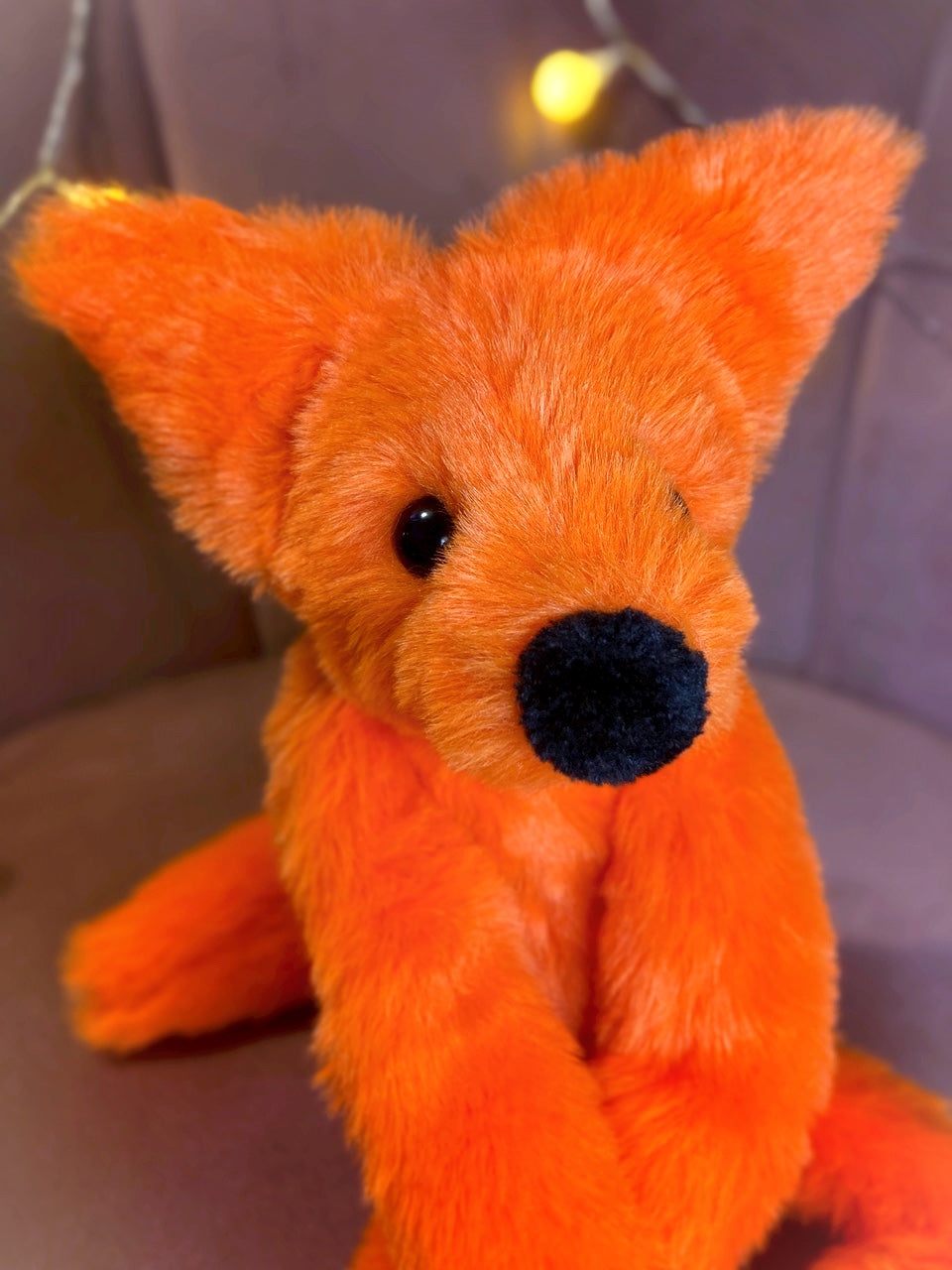 TANGERINE FOX - Handmade Luxury Weighted Plush Fluffy Fox Doll