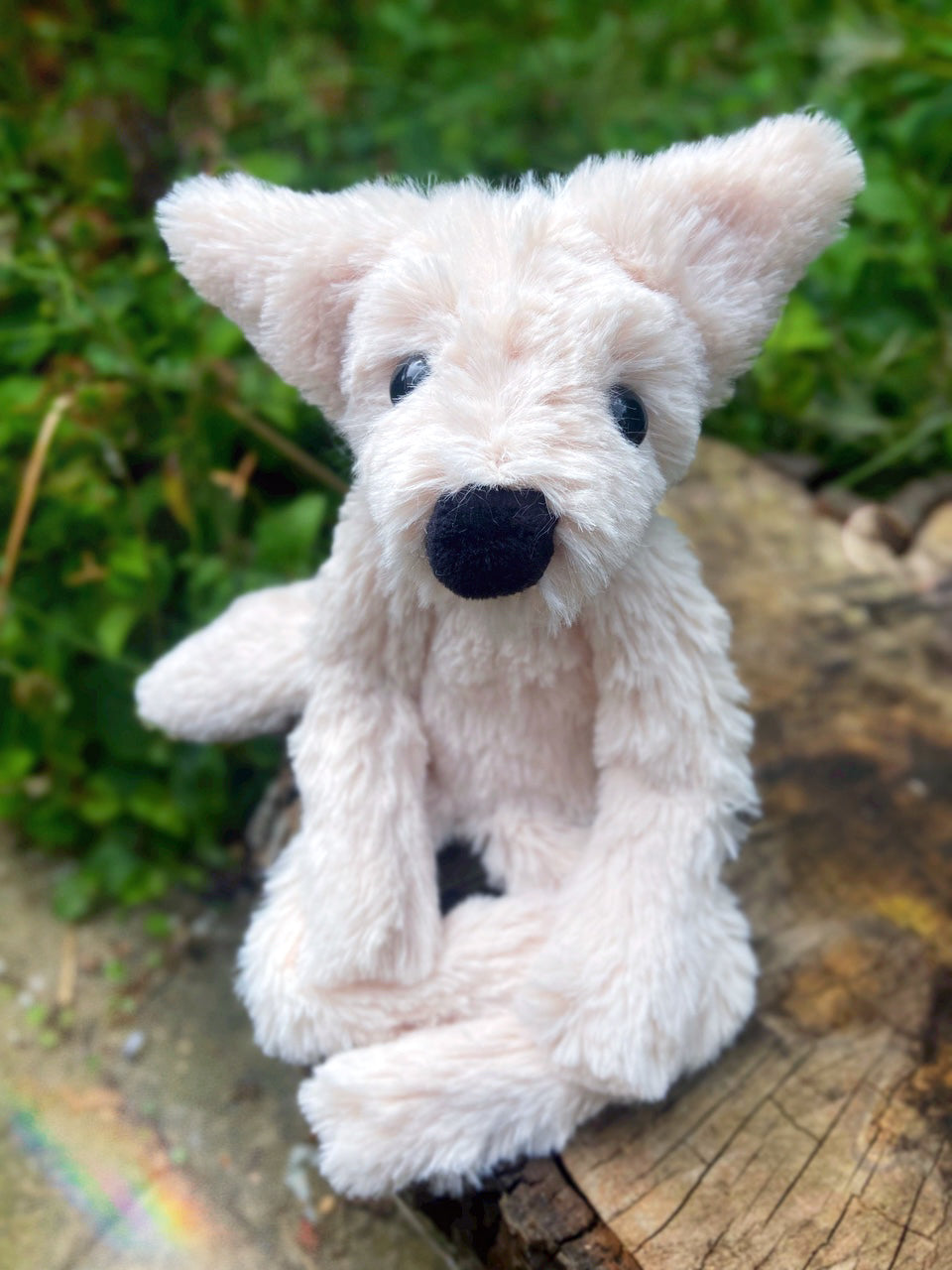 ‘FLURRY’ THE SNOW FOX - Handmade Luxury Weighted Plush Fluffy Fox Doll