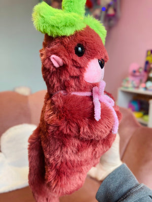 CHERRY OTTER (Glow in the Dark) - Handmade Luxury Weighted Plush Doll