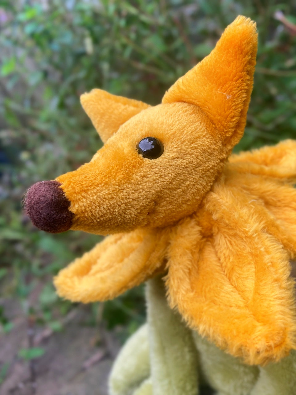 SUNFLOWER FOX CUB (A) - Handmade Weighted Plush Fox Doll