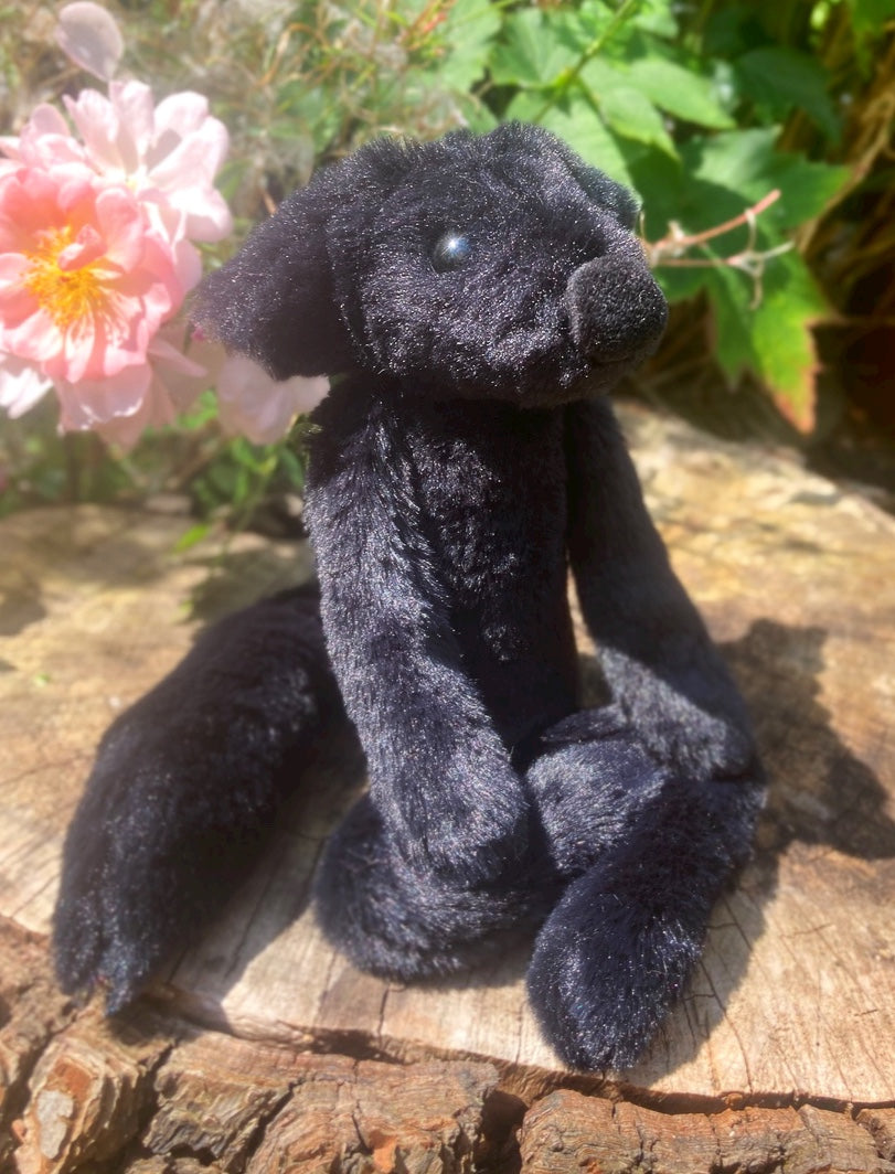 ‘ONYX’ - Handmade Luxury Weighted Plush Fluffy Fox Doll