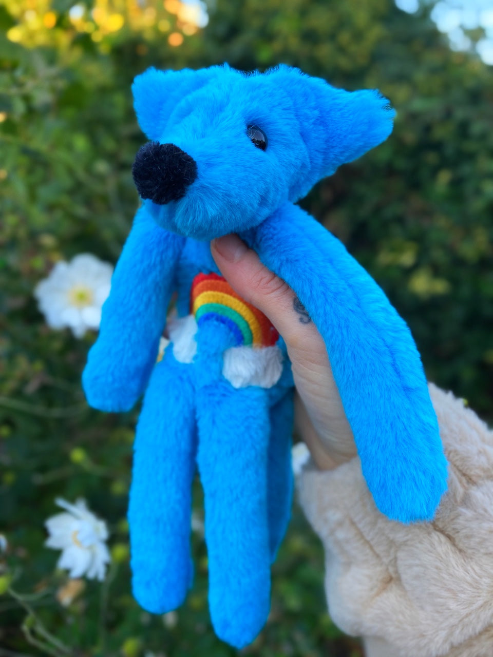 RAINBOW SKY FOX - Handmade Luxury Weighted Plush Fox Doll