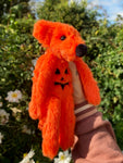 JACK O LANTERN FOX (A) - Handmade Luxury Weighted Plush Fluffy Fox Doll