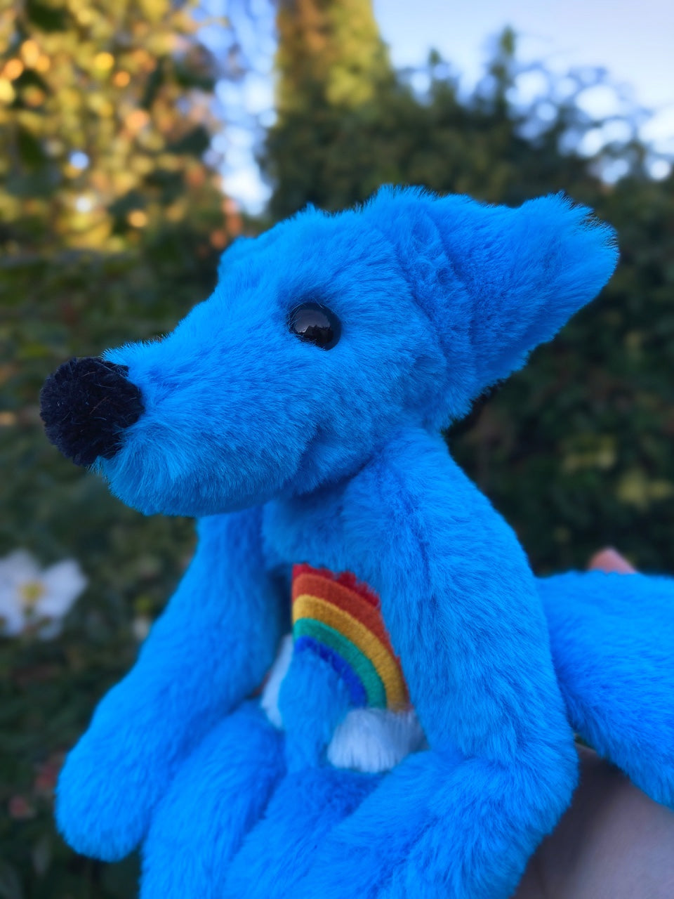 RAINBOW SKY FOX - Handmade Luxury Weighted Plush Fox Doll