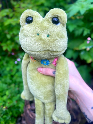 ‘HOPEFUL HERB’ - Handmade Weighted Plush Frog Doll