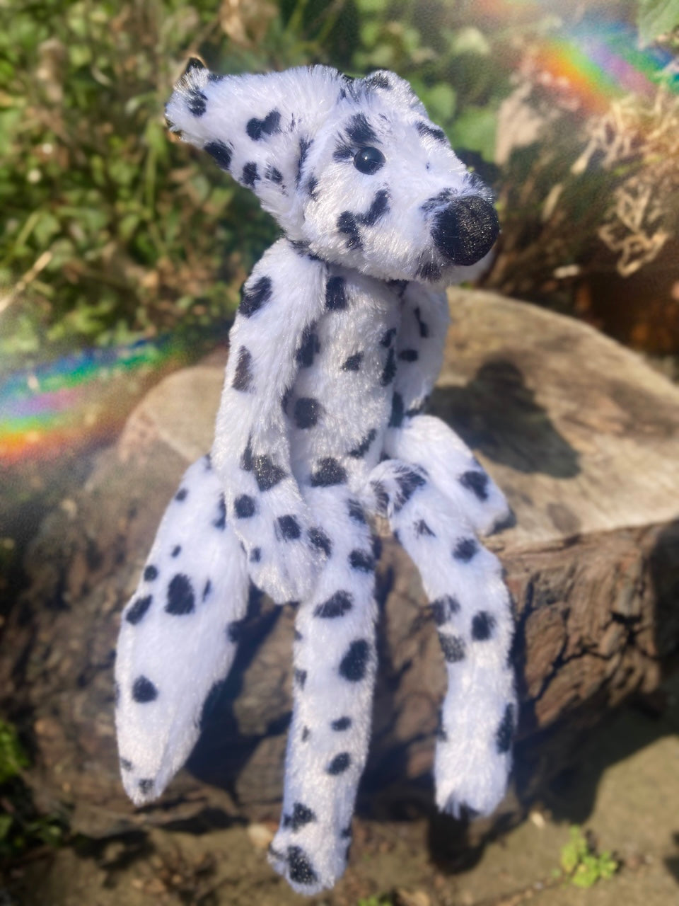 ‘PONGO’ SPOTTY FOX (B) - Handmade Luxury Weighted Plush Fluffy Fox Doll