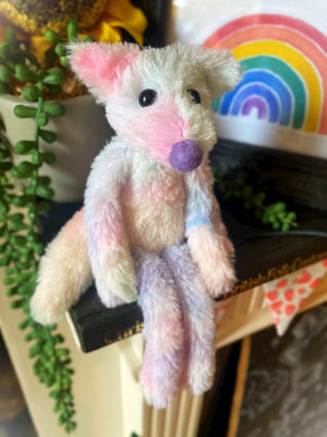 COTTON CANDY FLUFFY FOX CUB (3) - Handmade Weighted Plush Fox Doll