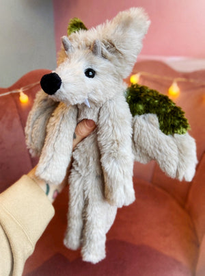 GARGOYLE FOX - Handmade Luxury Weighted Plush Fluffy Fox Doll