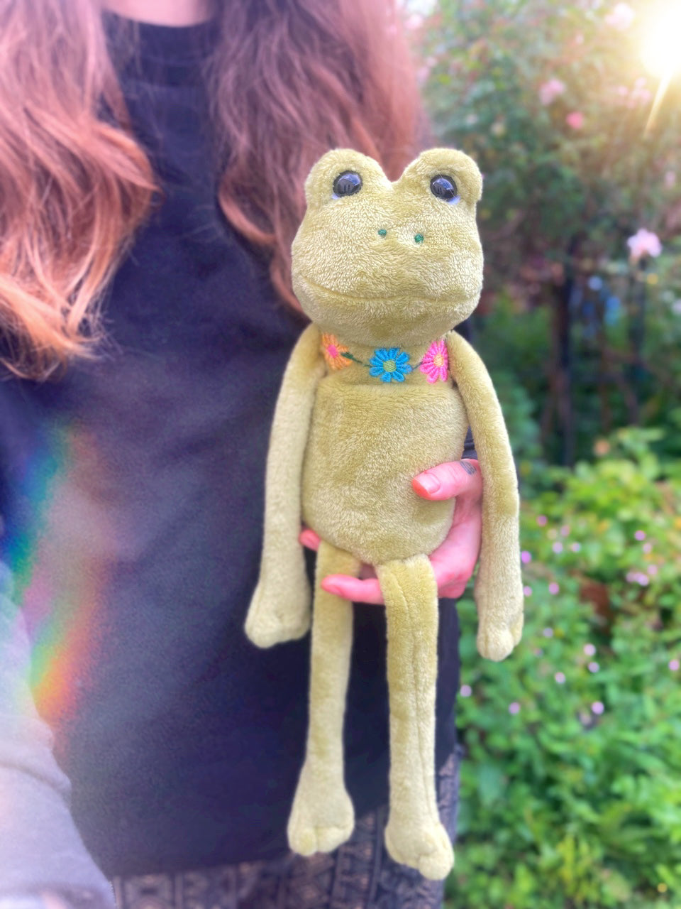 ‘HOPEFUL HERB’ - Handmade Weighted Plush Frog Doll