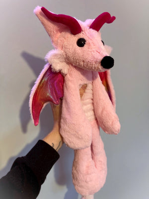 XL MARSHMALLOW DRAGON FOX - Handmade Luxury Weighted Plush Fluffy Fox Doll