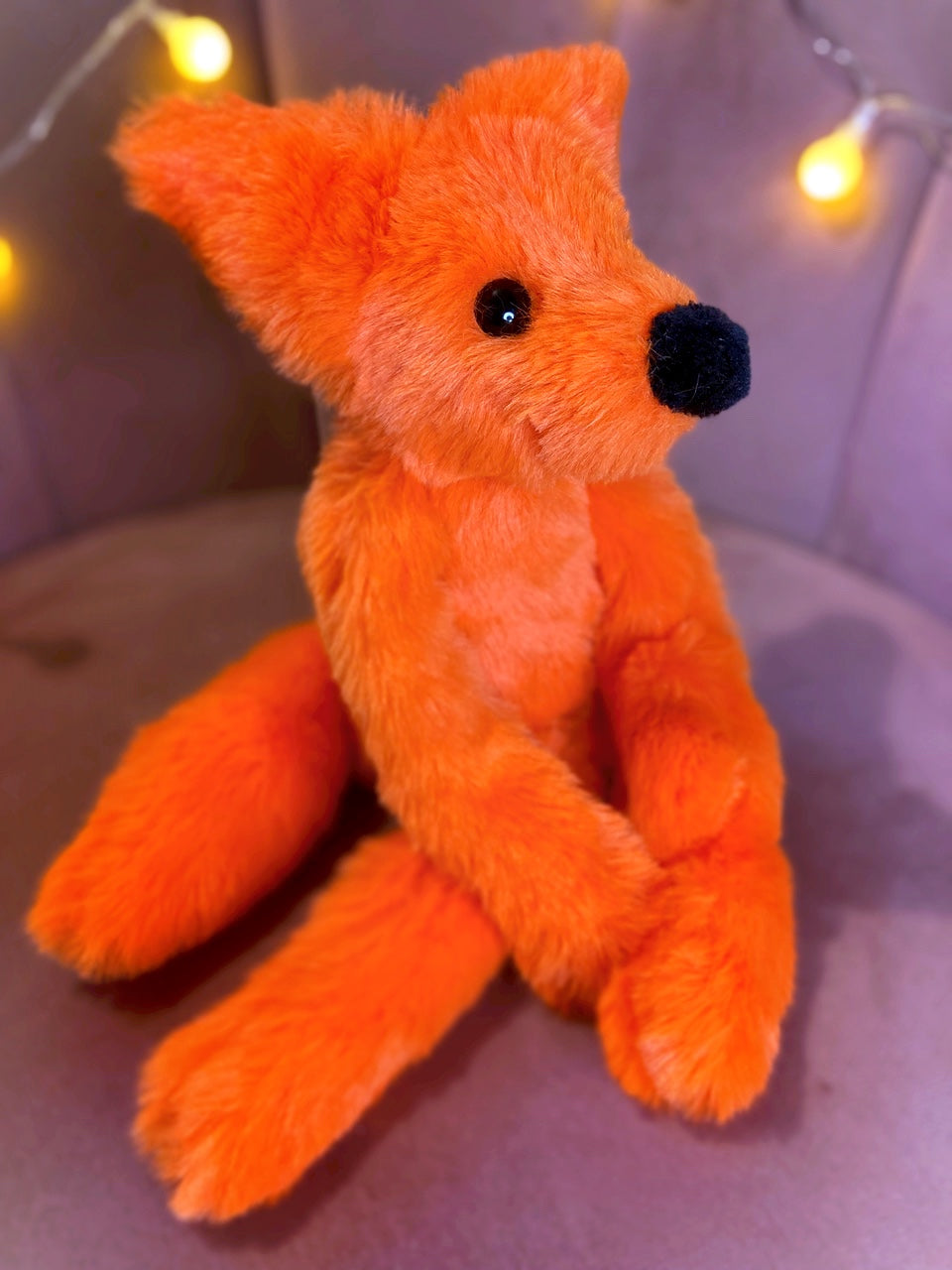 TANGERINE FOX - Handmade Luxury Weighted Plush Fluffy Fox Doll