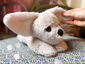 ‘FALCOR’ THE SQUISHY SNOW FOX - Handmade Luxury Weighted Plush Fox Doll