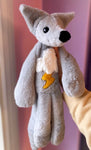 XL THUNDER FOX - Handmade Luxury Weighted Plush Fluffy Fox Doll