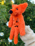 JACK O LANTERN FOX - Handmade Luxury Weighted Plush Fluffy Fox Doll