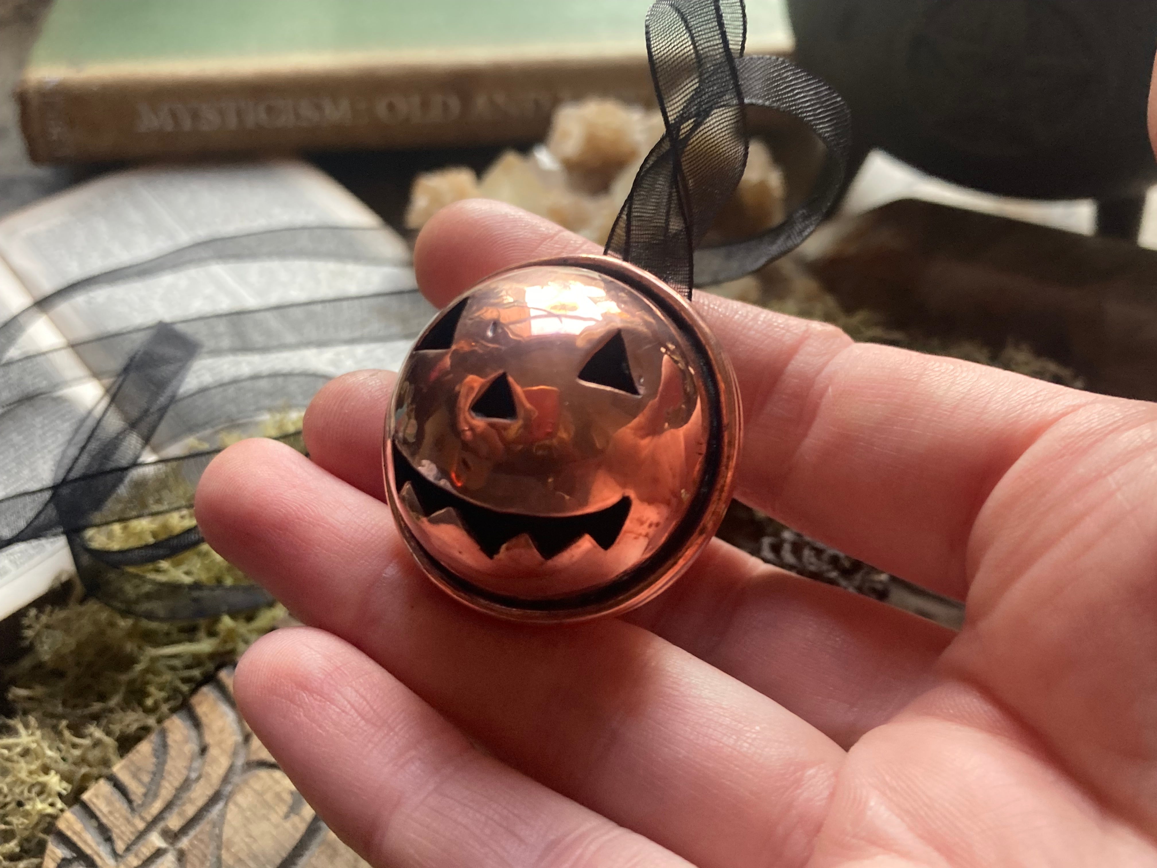 SAMHAIN BELL - Handmade Copper Jingle Bell Ornament / Necklace