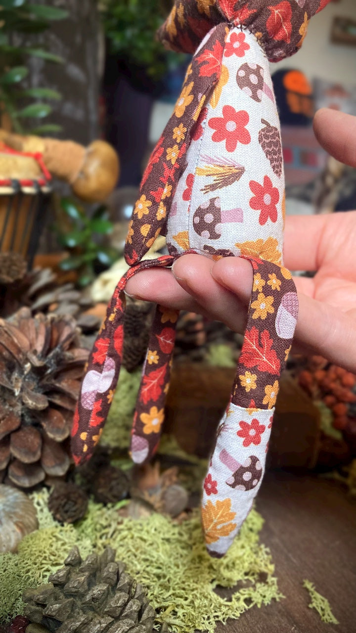 AUTUMN FOX CUB - Handmade Weighted Cotton Fox Doll