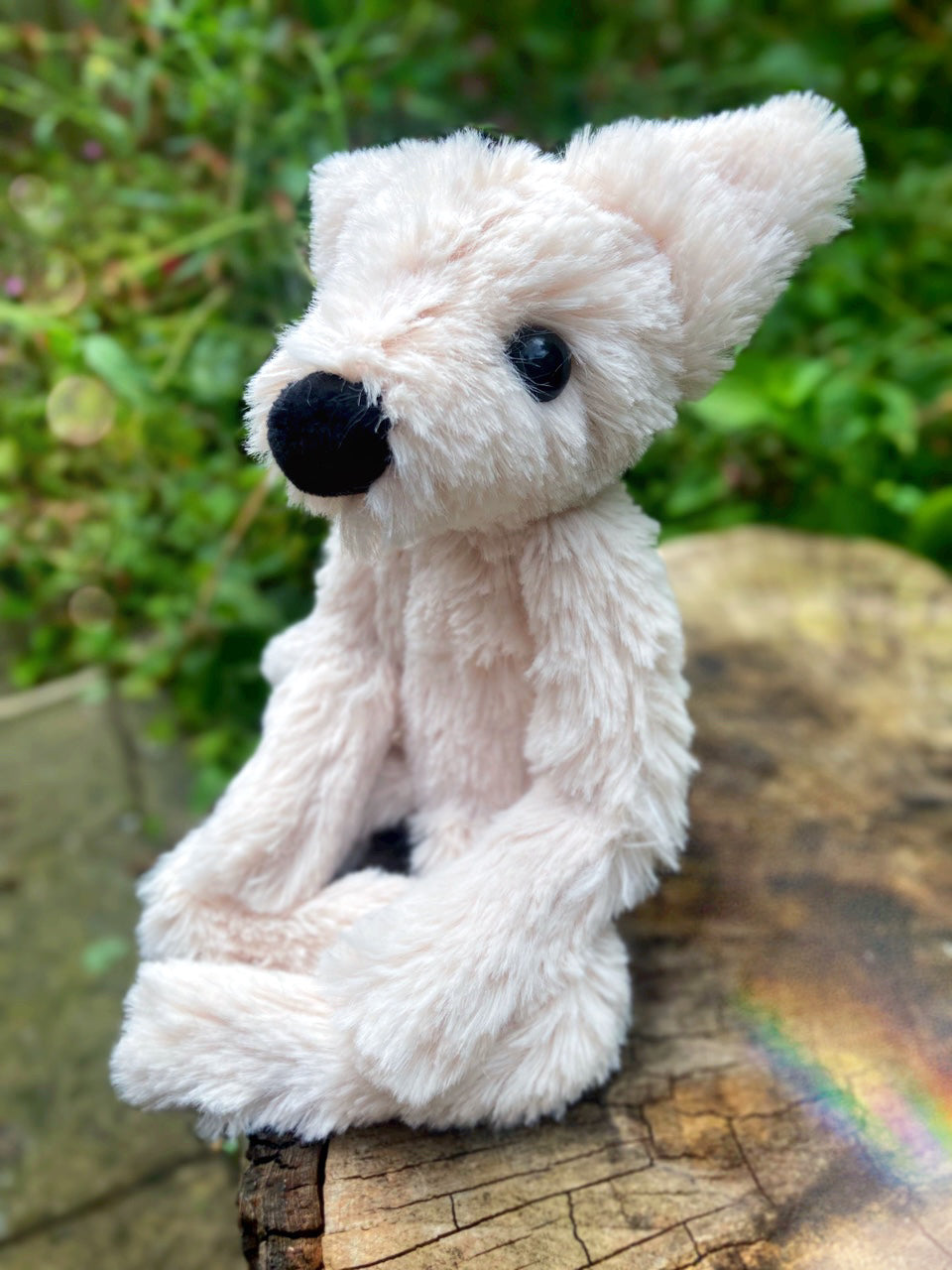 ‘FLURRY’ THE SNOW FOX - Handmade Luxury Weighted Plush Fluffy Fox Doll