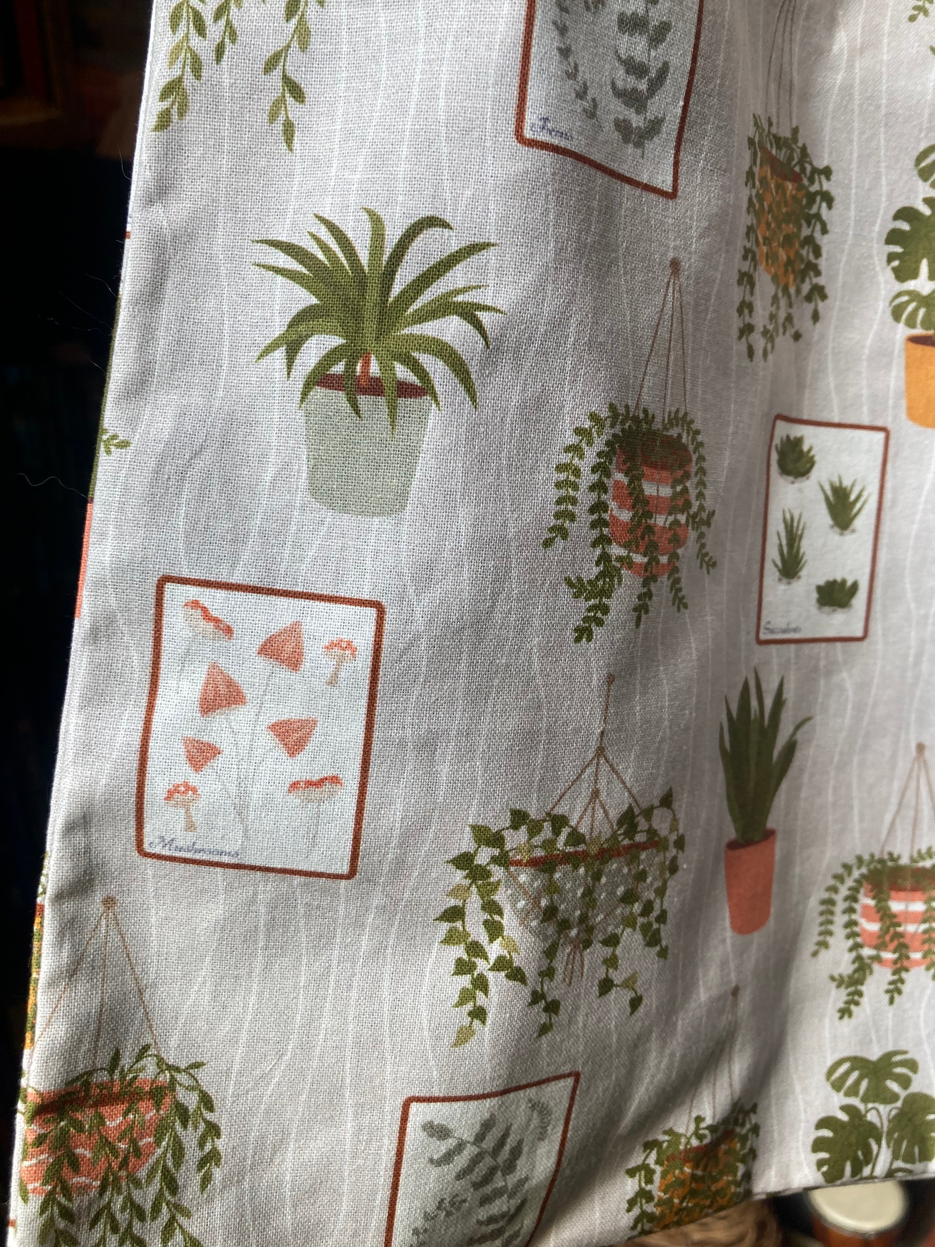 PLANTS & SHROOMS - Fully Lined Handmade Tote Bag