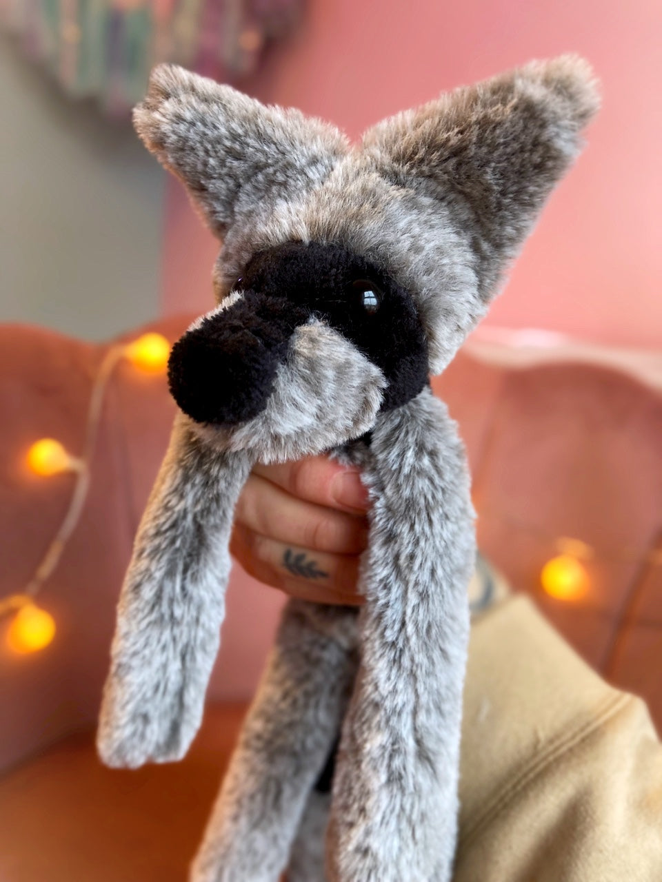 RACCOON FOX - Handmade Luxury Weighted Plush Fluffy Fox Doll