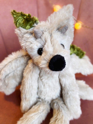 GARGOYLE FOX - Handmade Luxury Weighted Plush Fluffy Fox Doll