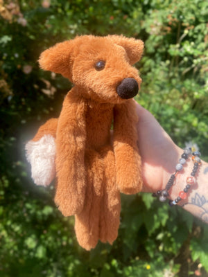 ‘COPPER’ (A) - Handmade Luxury Weighted Plush Fluffy Fox Doll