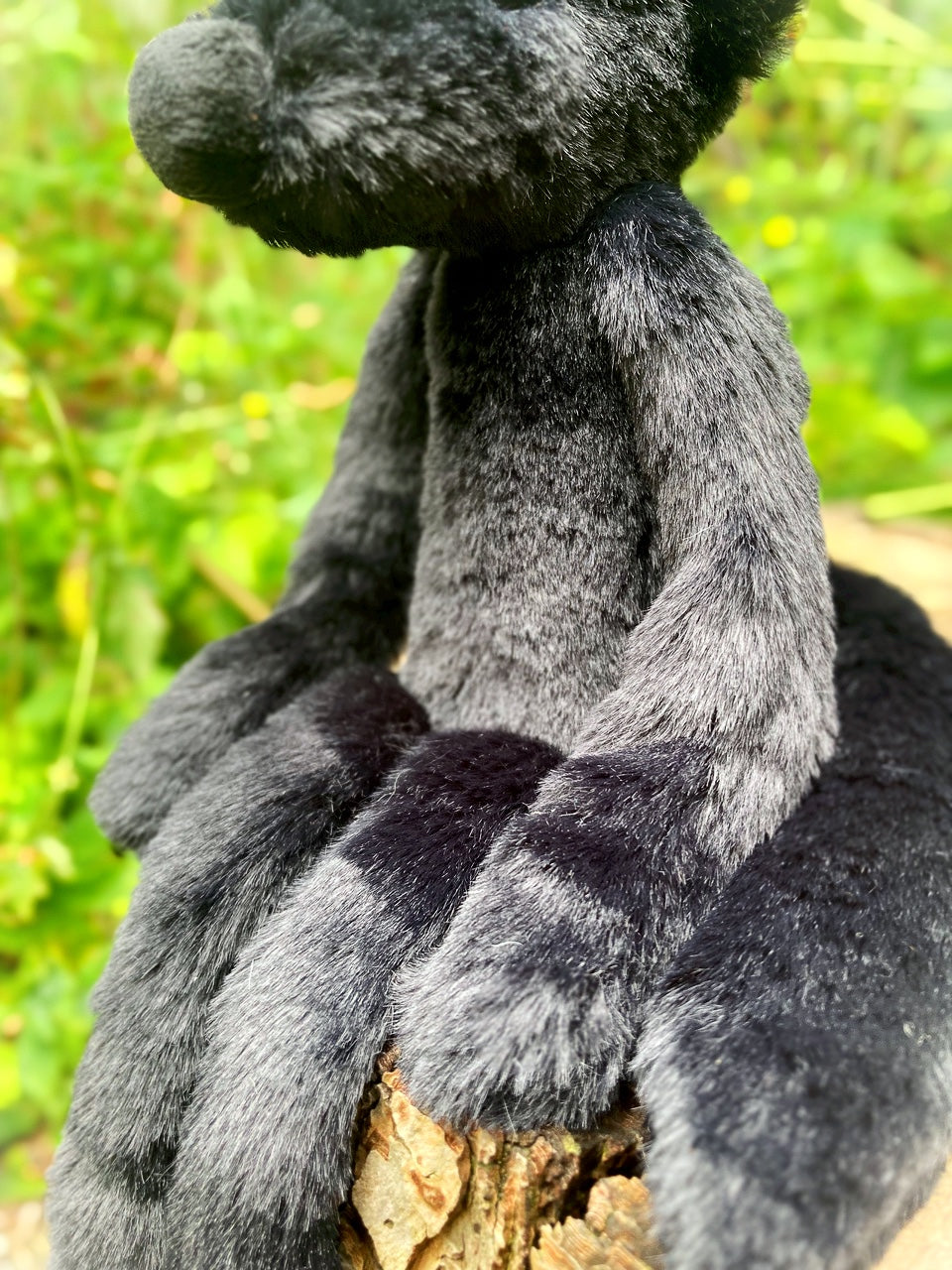 ‘ONYX’ - Handmade Luxury Weighted Plush Fluffy Fox Doll