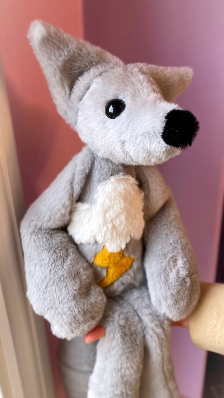 XL THUNDER FOX - Handmade Luxury Weighted Plush Fluffy Fox Doll