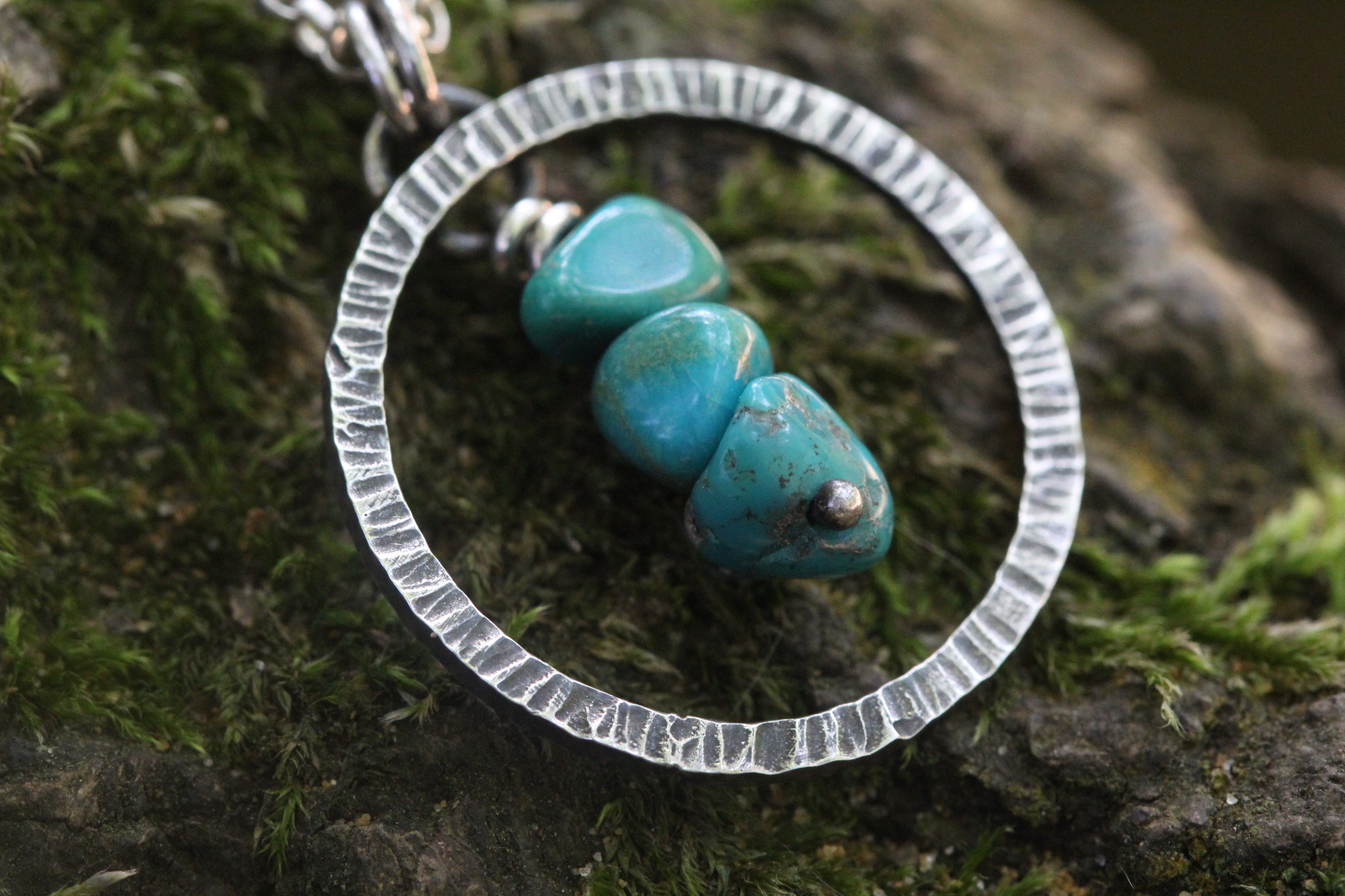 WATER CARRIER Sterling Silver Necklace with Turquoise