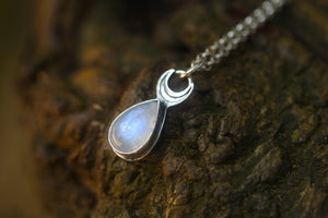 *Private Listing* Custom MOONDROP Necklace with Rainbow Moonstone