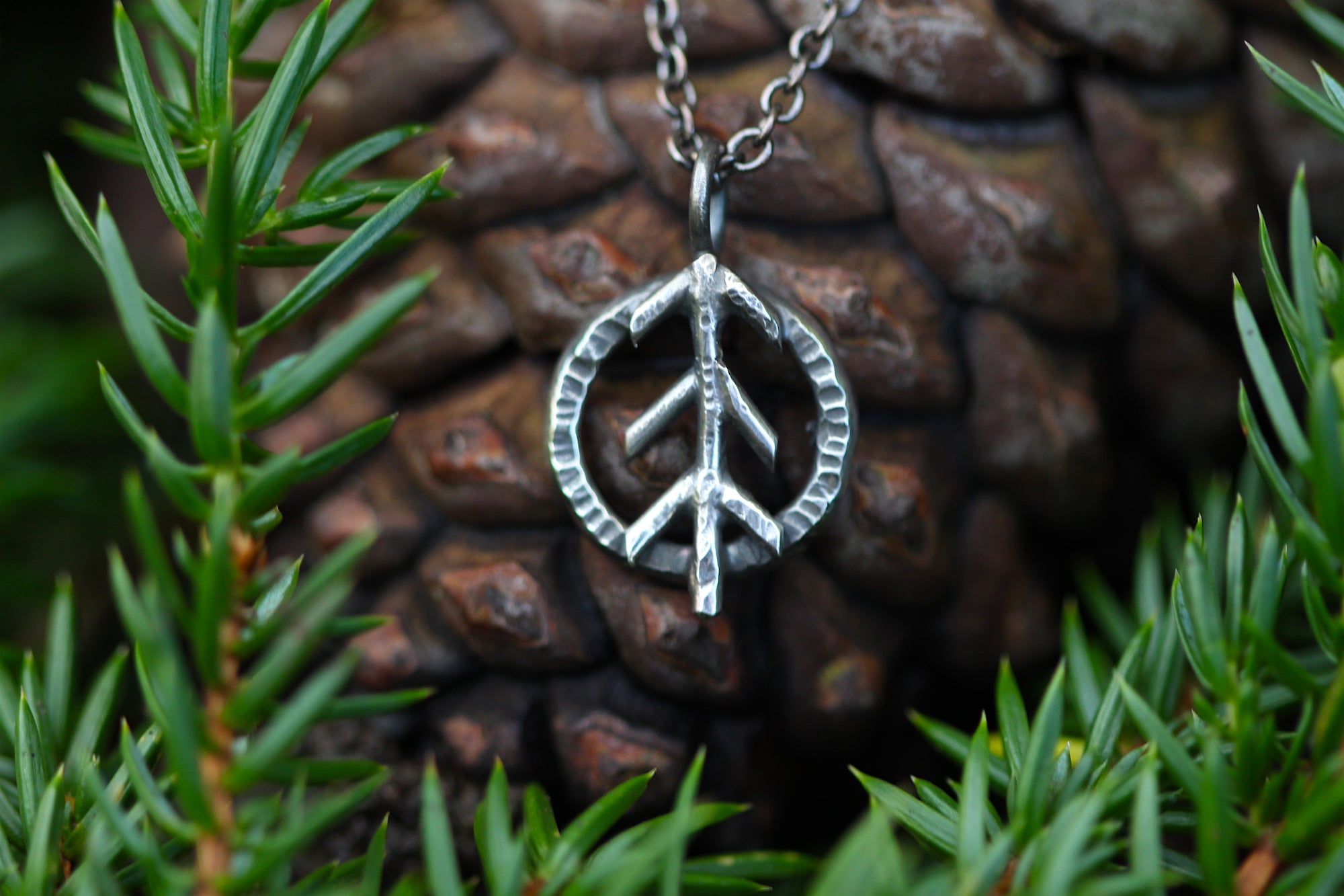 ANCESTORS Sterling Silver Runic Pine Tree Necklace