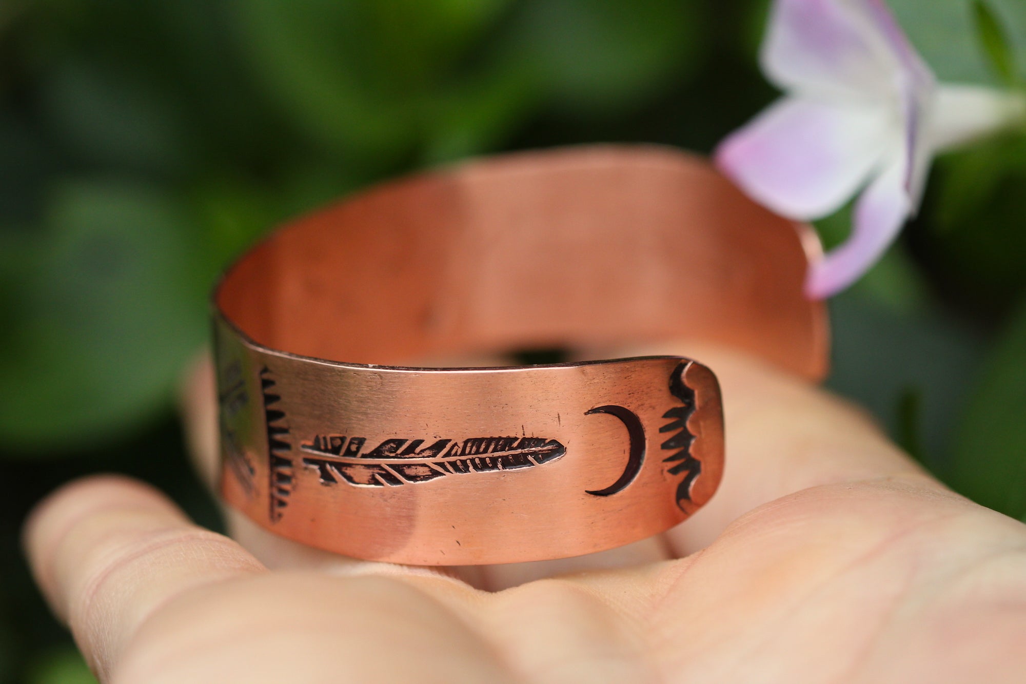 COSMIC WILD Stamped Copper Cuff (Adjustable)