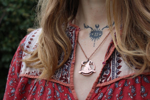 SPELLBOUND Handmade Copper Witches Hat Necklace