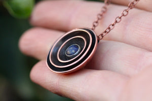 RESONANCE Handmade Copper & Sterling Silver Necklace with Lapis Lazuli