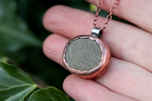 SEER Handmade Copper Reversible Necklace with Cornish Beach Pebble