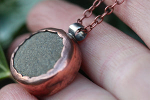 SEER Handmade Copper Reversible Necklace with Cornish Beach Pebble