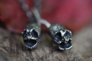 PIXIE SKULLS Snapdragon Seed Pod Sterling Silver Necklace *last one available*