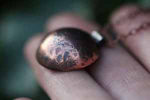 FULL MOON Handmade Copper & Sterling Silver Necklace