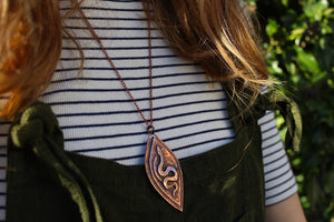 SERPENT YONI Handmade Copper Necklace